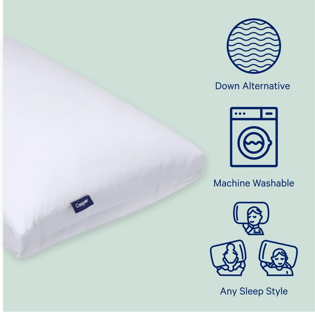 Casper Sleep Original Schlafkissen, King Size, weiß Naty Shop Standardkissen