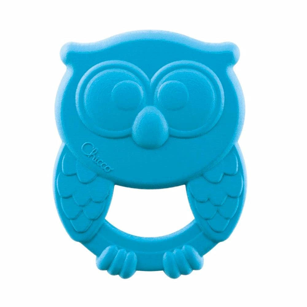 Chicco ECO+ Beißring Frosch, Beißring für Neugeborene mit Stacheln, aus weichem Biokunststoff, Beißspielzeug für Neugeborene und Kinder von 3 bis 18 Monaten