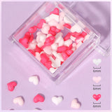 Makartt Strass-Klebegel – 15 ml UV-Nagelkleber-Set mit rosa Nagel-Charms, Herz-Kreis-Nagelschmuck und Nageldesign-Zubehör für Heim-Maniküre, Valentinstagsgeschenk