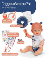 BABY Born Emma im Dschungel-Stil – Puppe 43 cm groß – 10 Funktionen. Inklusive Zubehör und Kleid in Unisex-Farben – Funktioniert ohne Batterien – Geeignet für Kinder ab 3 Jahren. Naty Shop Dolls