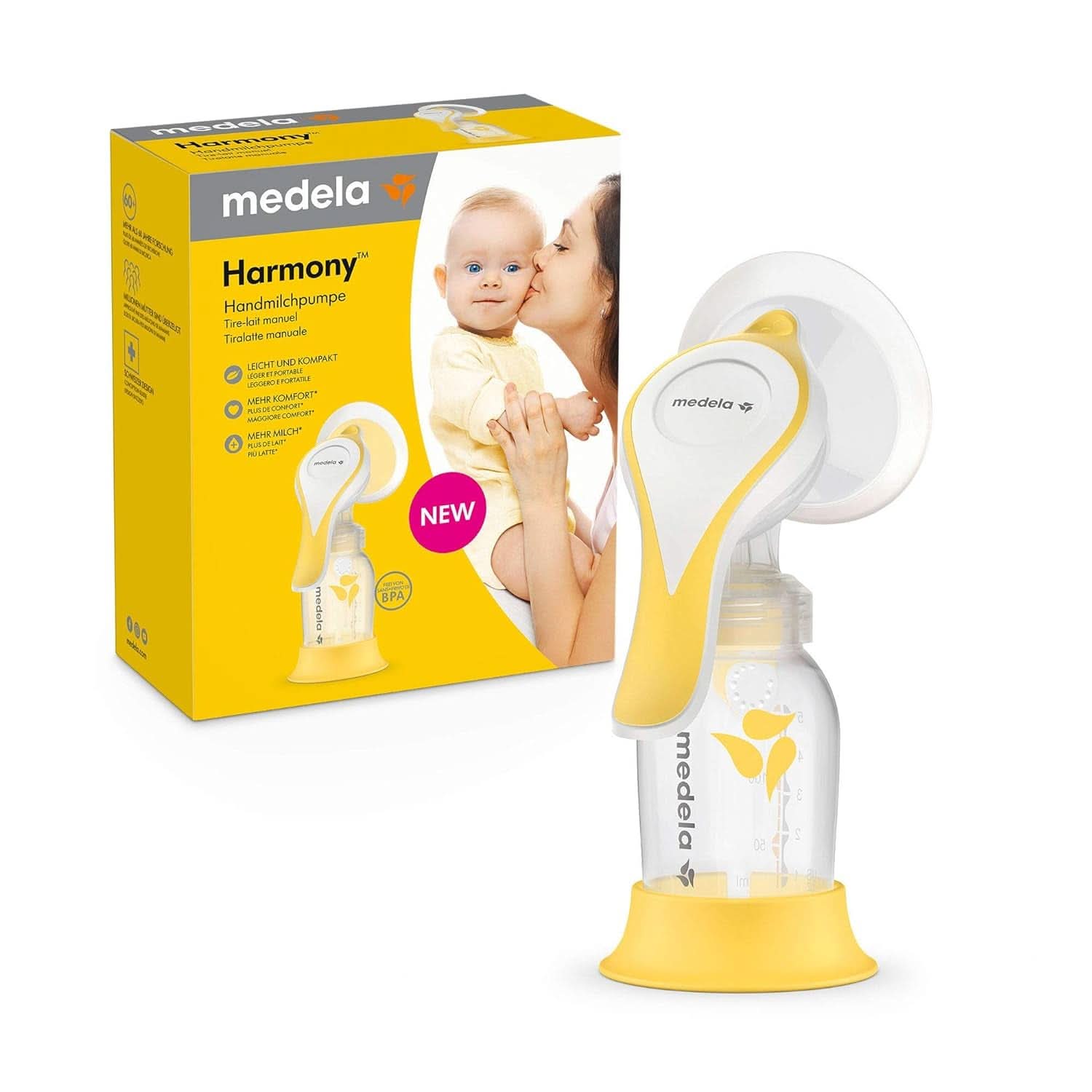 Medela Muttermilchauffangbehälter aus Silikon Zubehör Essen und Stillen Bebe Naty Shop Handmilchpumpe
