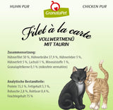GranataPet Filet à la carte Huhn PUR, Nassfutter für Katzen, getreidefreie Filetstücke, Katzenfutter ohne Zuckerzusatz, hoher Fleischanteil, 6 x 85 g