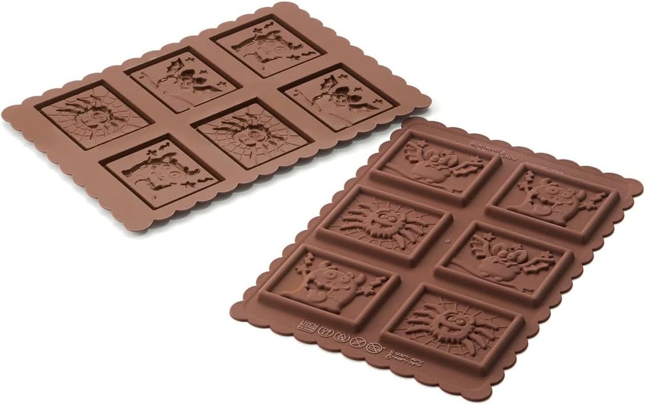 Silikomart 22.172.77.0165 CKC, 12 Schokoladenmonster auf Keksen Kitchen Naty Shop