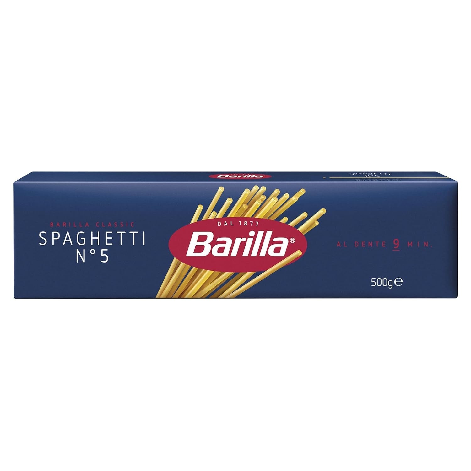 Barilla Pasta Klassische Spaghetti n.5 aus hochwertigen Hartweizen immer al dente, (1 x 500 g), geschmacksneutral