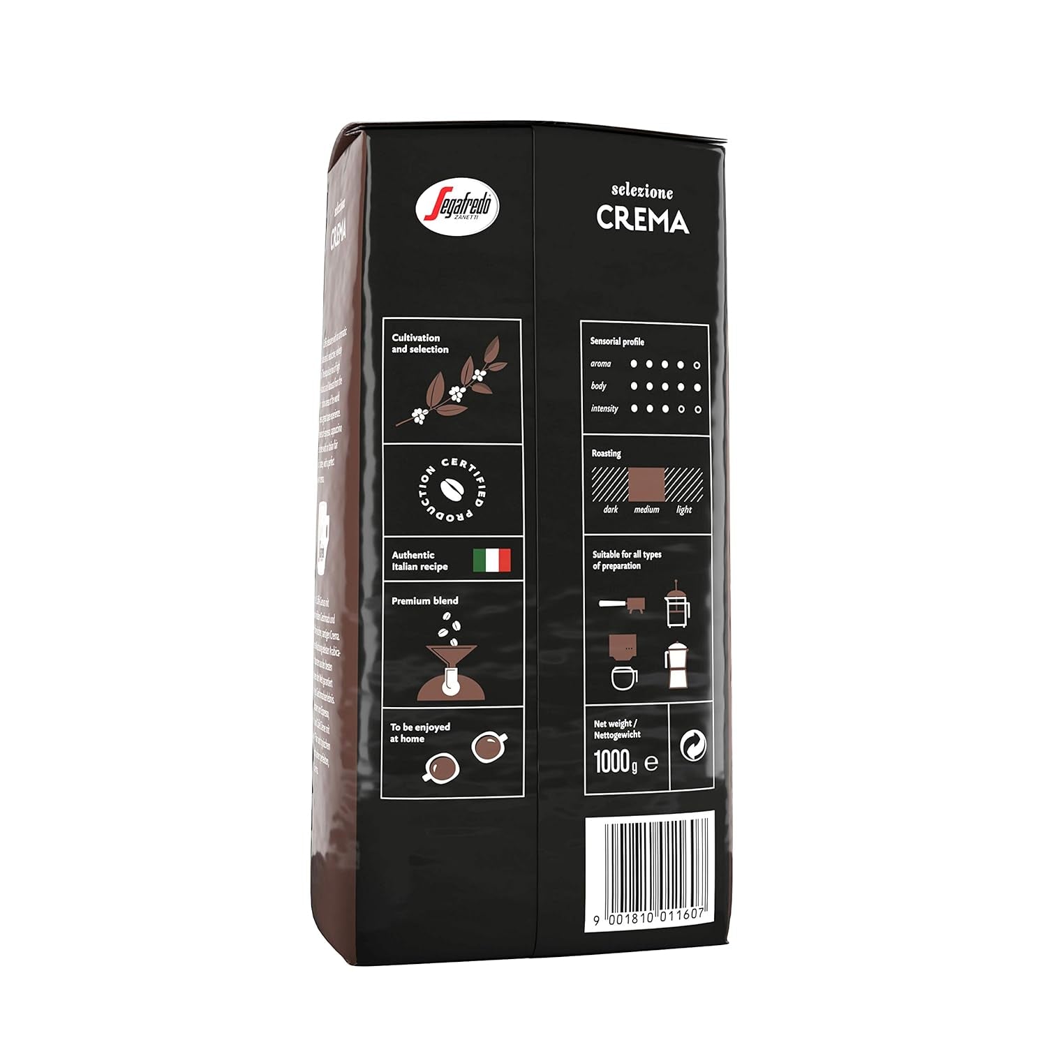 Segafredo Zanetti Selezione Sahnebohnen, 6er Pack (1 x 1 kg)