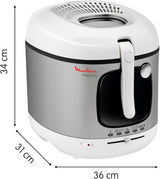 Fritteuse AM4800 Mega 2Kg, Ölfritteuse, Geruchsfilter, 1800 W Haushaltsgeräte Naty Shop