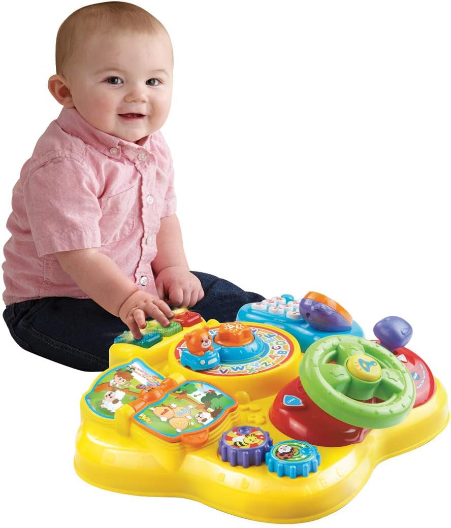 Vtech Baby Adventure Spieltisch – Bunter Baby-Spieltisch mit 6 Spielplätzen und interaktiven Elementen – Farben, Zahlen, Tiere, Musik und Formen spielerisch lernen – Für Kinder im Alter von 12–36 Monaten. Babyspielzeug Naty Shop