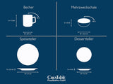 Creatable, Caldera-Serie, spülmaschinen- und mikrowellengeeignetes Steinzeug-Geschirrset, hochwertige Herstellung (grünes 8-teiliges Kombi-Set)