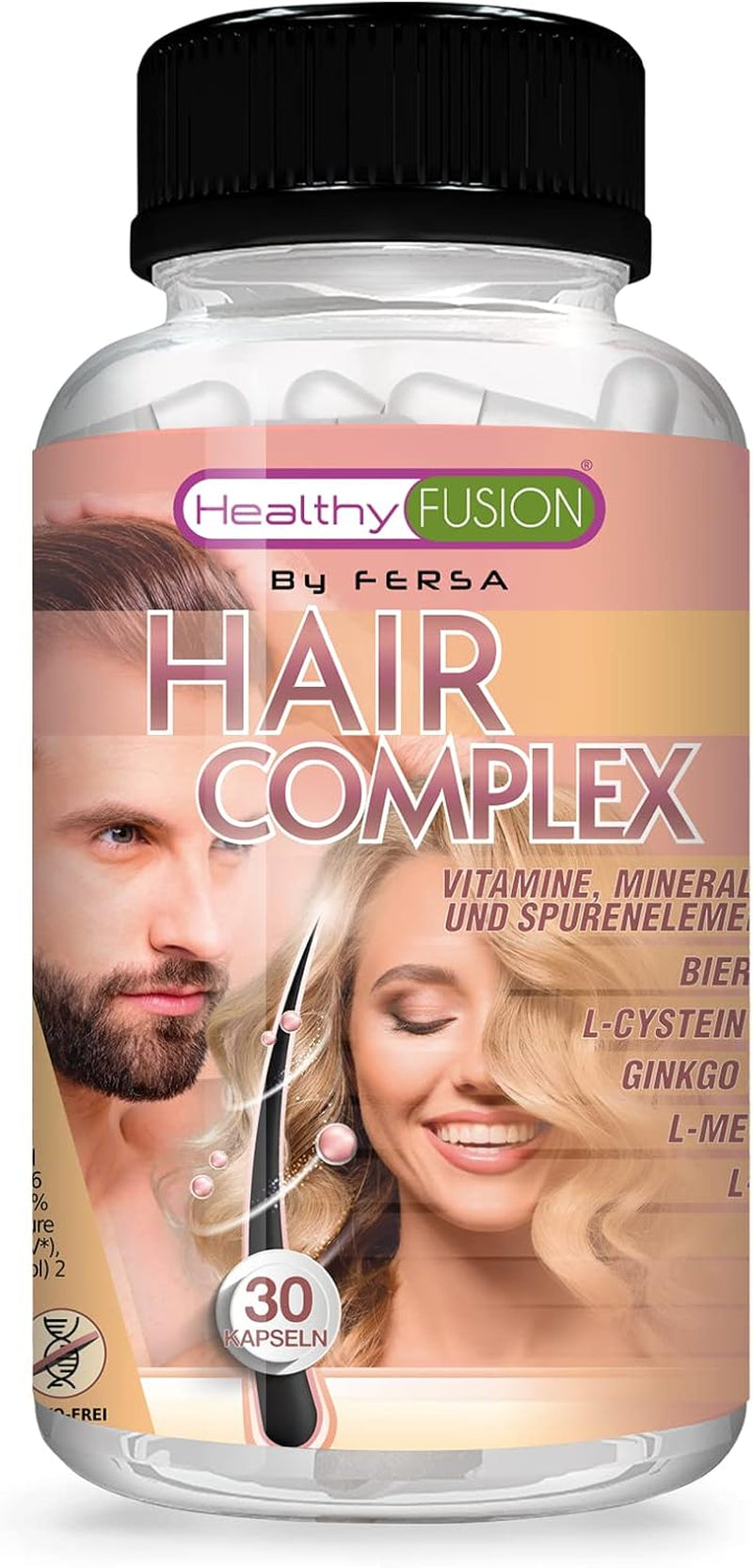 Healthy Fusion Haircomplex, wirksam gegen Haarausfall, 30 Kapseln Haarpflege Naty Shop Standardtitel