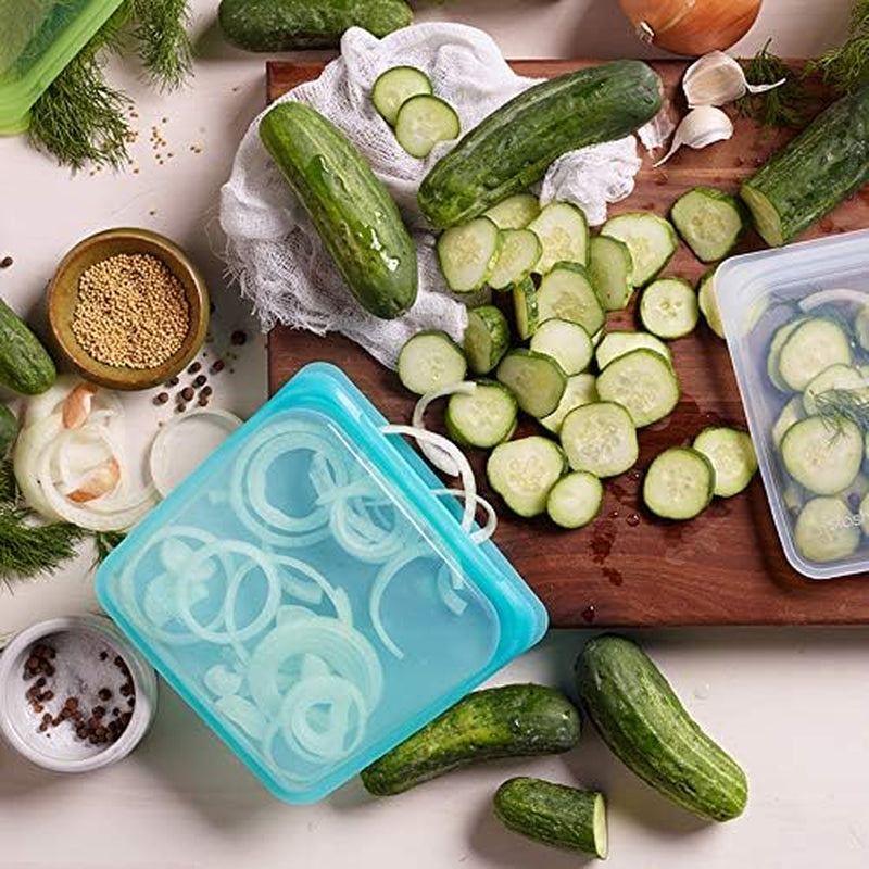 Stasher Bag, wiederverwendbar, Premium-Silikon-Lebensmittelbeutel, Sandwich-Beutel, transparent, langlebig, ofenspülmaschinenfest, gefriergeeignet, umweltfreundlich, auslaufsicher, 828 ml, Aufbewahrungsboxen für Lebensmittel, Naty Shop