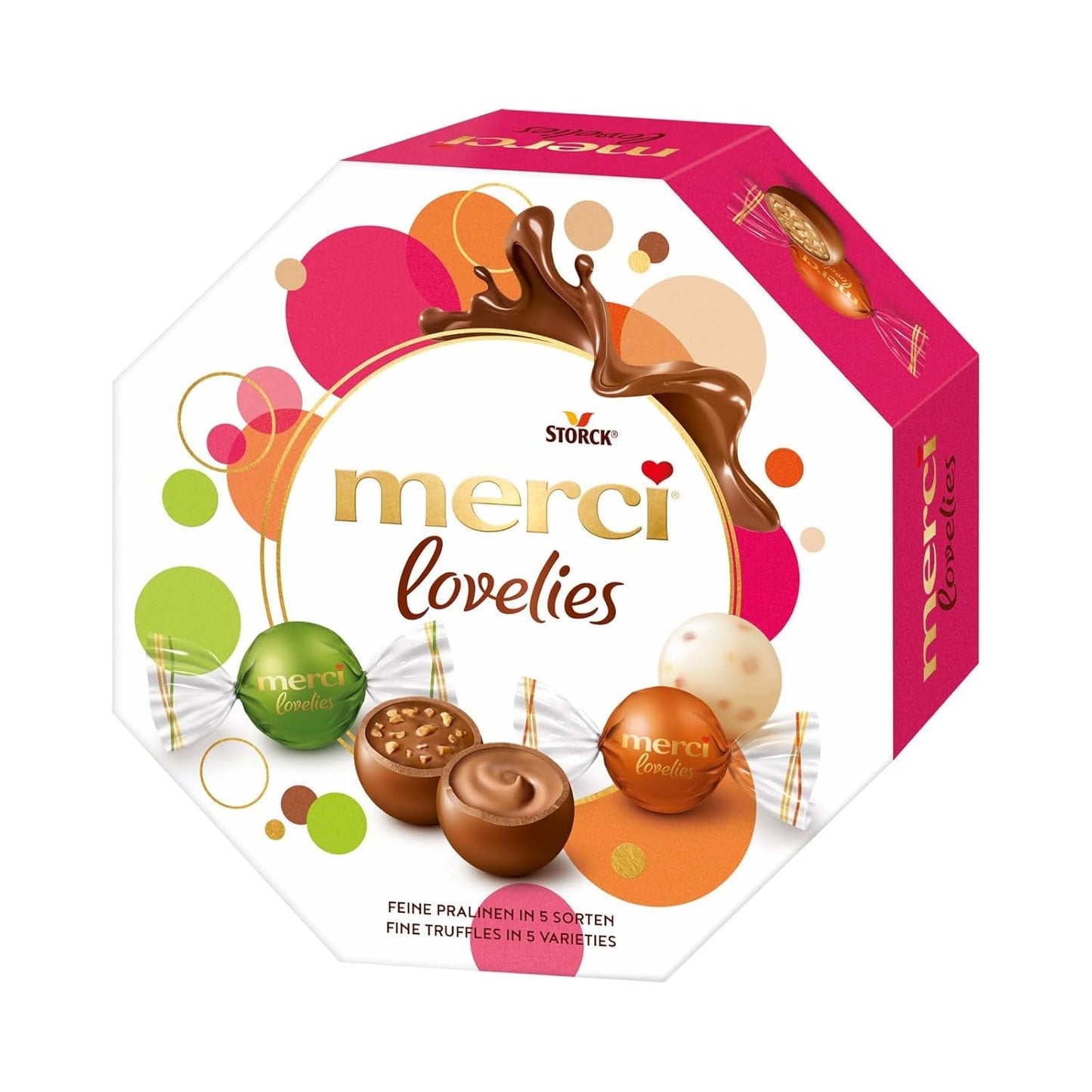 Merci Lovelies Creamy – 185 Gramm – Pralinenmischung mit mit Naty Shop gefüllten Schokoladenspezialitäten