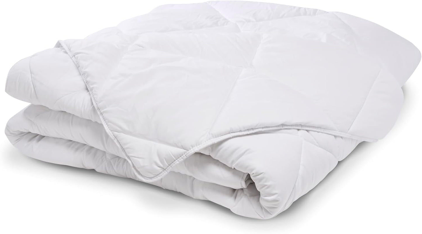 Warme Steppdecke für 1 Person, Hygiafill 95° waschbar, professionell getestet, weiß, 140X200Cm, KBOB40 Steppdecken und Steppdecken Naty Shop