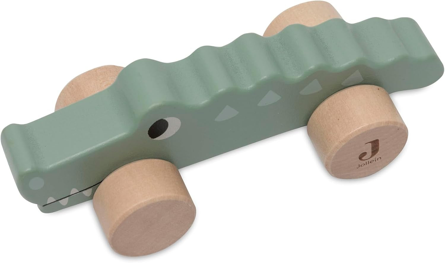 Jollein 112-001-67090 Holzspielzeug auf Rädern, grün Babyspielzeug Naty Shop