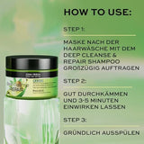 John Frieda - Deep Cleanse & Repair Mask / Treatment - Inhalt: 250 ml - Mit Hanfsamenöl + pflegender Avocado - Beruhigende Haarmaske für strapaziertes Haar Naty Shop Haarmaske