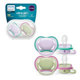 Philips AVENT ultra air Schnuller – Leichte und atmungsaktive Schnuller für Babys im Alter von 0–6 Monaten, BPA-frei, mit Tragetasche als Sterilisator, 2er-Pack, Modell SCF085/24