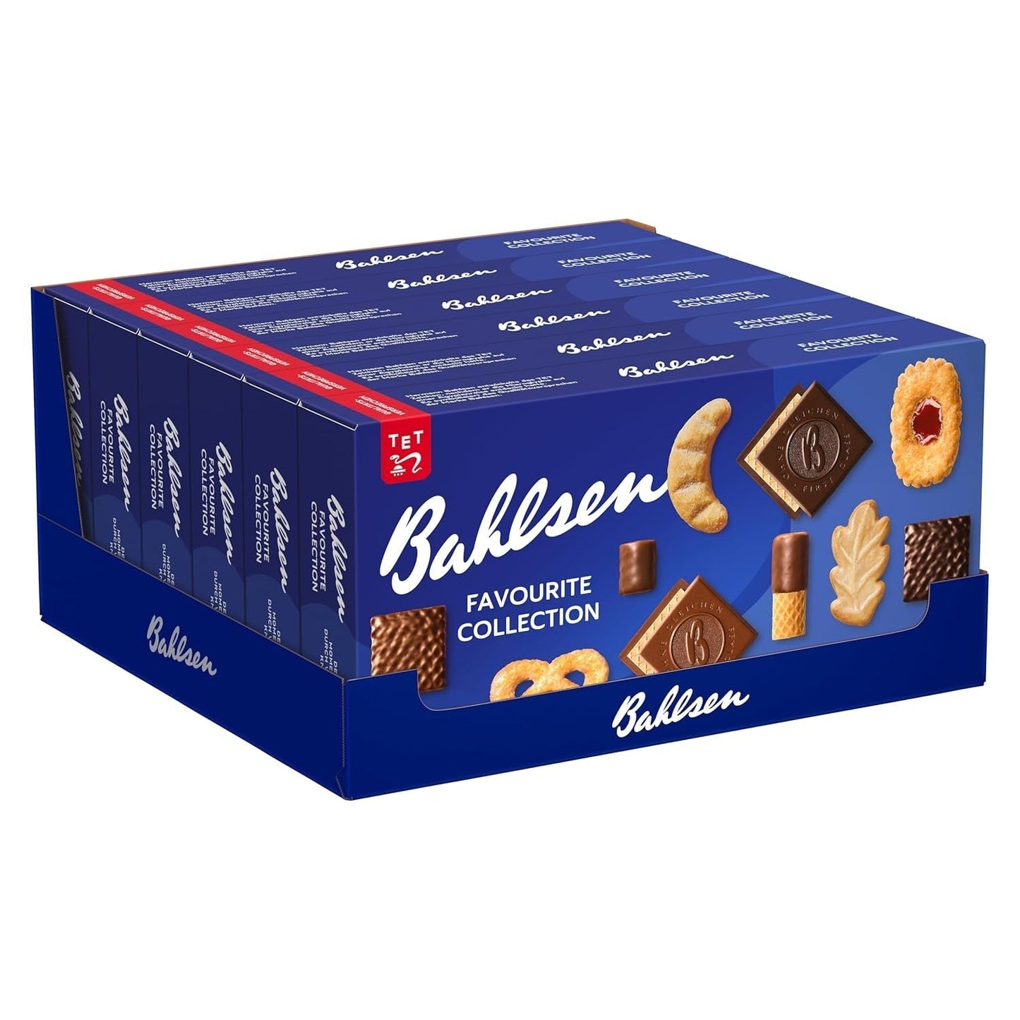 Bahlsen Favorite Collection S Packung mit 6 knusprigen Keksen und Waffelmischungen, dunkle Schokoladenmilch (6 x 161 g / 966 g)