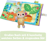 VTech Baby Mein großes Plüschbuch – Tast- und Fühlbuch/Buch mit Musik und Geräuschen – Stoffbuch mit beweglichen Elementen – Spielzeug für motorische und sensorische Fähigkeiten – Für Babys und Kinder im Alter von 3–24 Monaten. Bebe Naty Shop Toys