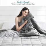 Schwere Bettdecken 152,4 x 203,2 Cottonblue Schwere Bettdecken 6,8 kg Queen-Size-Flanell Shaggy Sherpa Gewichtsdecke für Erwachsene Bequeme Gewichtsdecken zum Beruhigen und Entspannen Naty Shop Quilts & Quilts