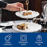 Villeroy & Boch Toys Delight Royal Classic Regal, dekorativer Etagenständer für Kekse, Gebäck und kleine Kuchenstücke, Premium-Porzellan, weiß