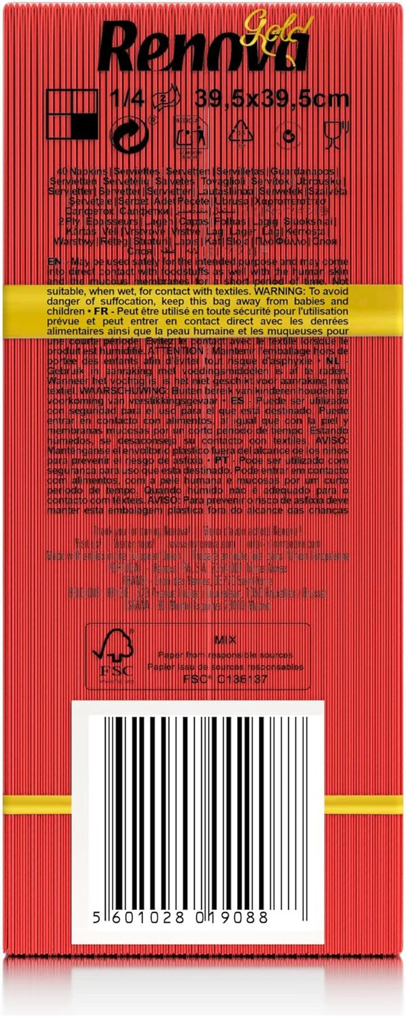 Renova Red Gold Papierservietten – 40 Servietten