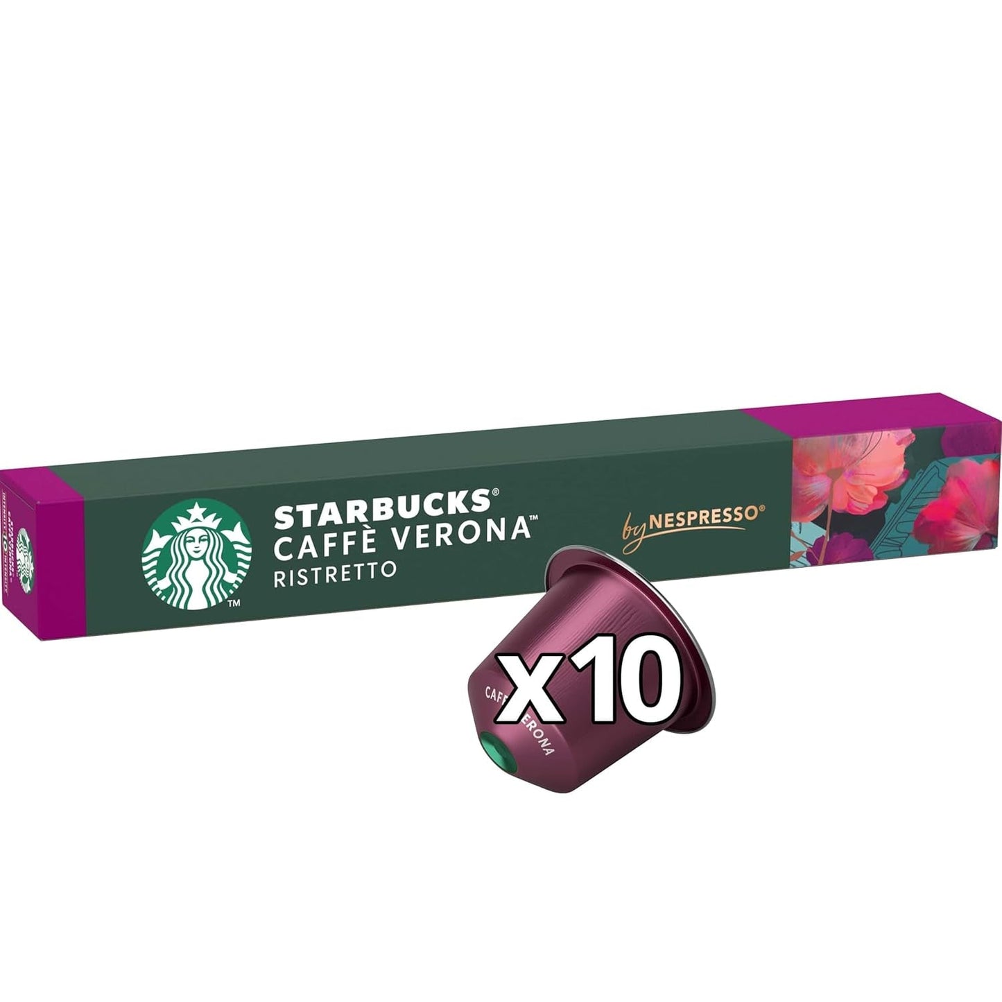 STARBUCKS Caffé Verona by Nespresso, Dark Roast, Kaffeekapseln 10 x 10 (100 Kapseln)