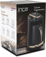 Türkisches Café Inca | Türk Kahve-Maschinen | 250 ml (1–4 Tassen) | 400W | IKM-01 | Schutz gegen Verschütten und Kochen ohne Wasser | Heizplatte aus Edelstahl | Automatisches Herunterfahren | Für einen perfekten türkischen Kaffee