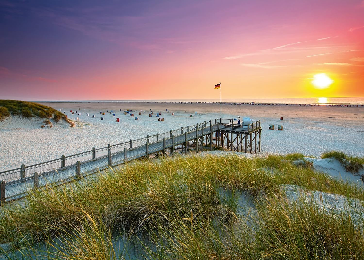Ravensburger Puzzle 12000690 - Sonnenuntergang über Amrum - 1000-teiliges Puzzle für Erwachsene und Kinder ab 14 Jahren, Nordseestrand-Motivpuzzle Puzzle Naty Shop Scenic