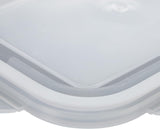 Relaxdays Glasbehälter mit Deckel, 6er-Set, 370 ml, Frischhaltedosen, Kunststoffdeckel, luftdicht, Glasbehälter, transparente Frischhaltedosen Naty Shop