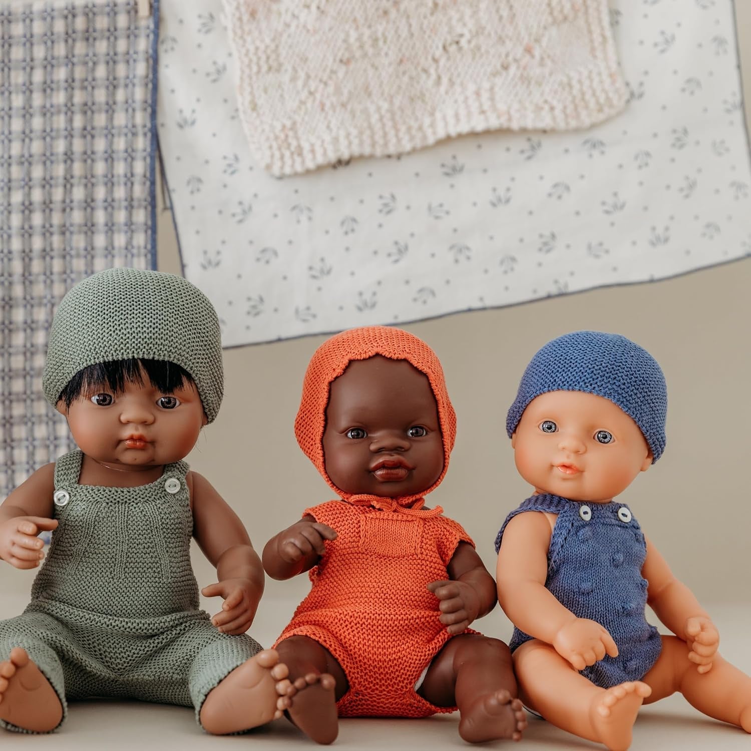 Miniland Babypuppe, afrikanischer Junge, 32 cm, anatomisch korrekt
