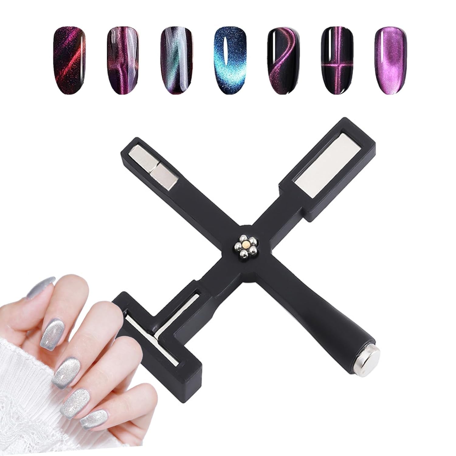 14 Stück Nail Art Werkzeug Magnetstift DIY Magic 3D Magnet Stick Set Verwendung mit Cat Eye Gel Pulver Oder Nagelack - Magnetic Stift Katze Eye Pen Für Ideale Katzenaugen Magische Wirkung