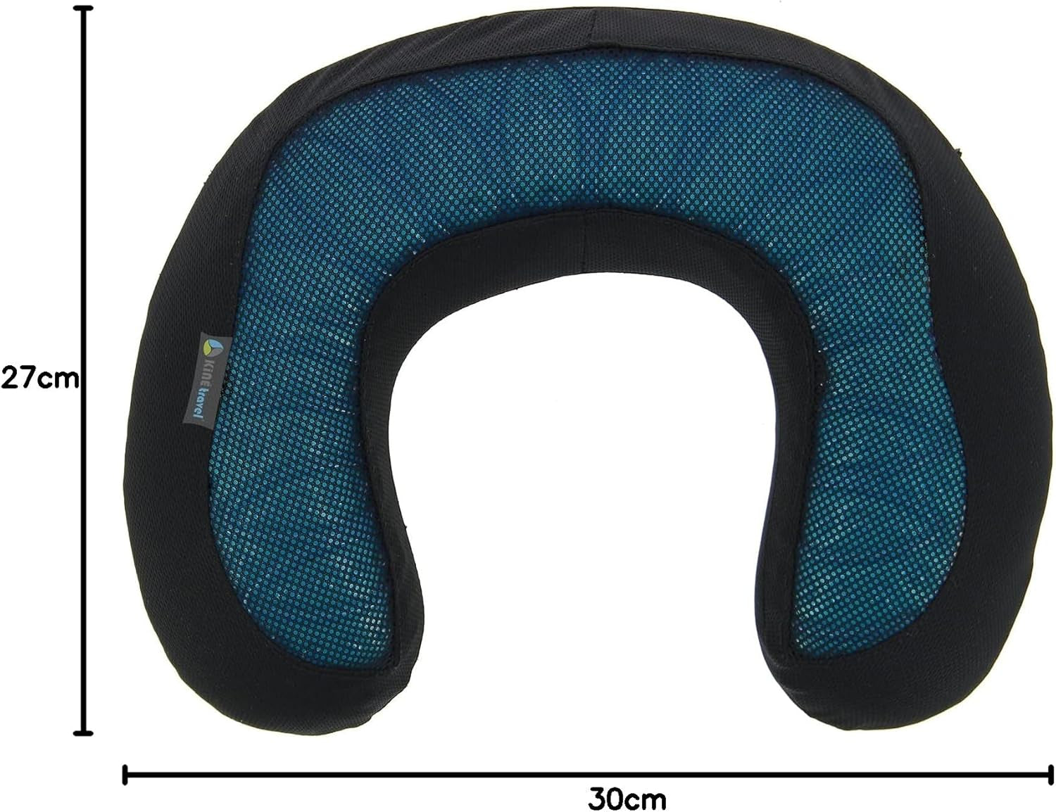 Kine Travel 169803 Gel-Nackenkissen Physiogeprüftes ergonomisches Reisekissen Schwarz & Blau Reisekissen Naty Shop