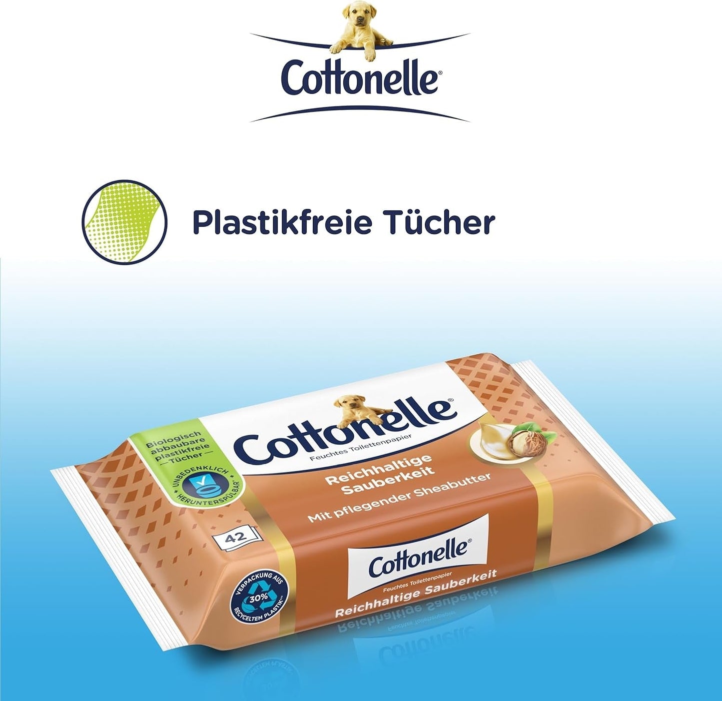 Feuchttücher, My Spa Experience – Kaschmir- und Sheabutter, biologisch abbaubar, plastikfrei, wiederverschließbar, Vorteilspackung, 12 x 42 Feuchttücher