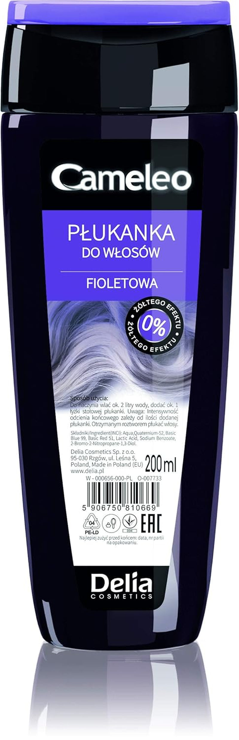 Cameleo – Rose Water Pink Hair Tonic, kein Gelbstich, semi-permanente Haarfarbe – für blondes und graues Haar – Farbe und Pflege – frei von Parabenen | 200 ml Haarfärbemittel Naty Shop Alte Version - Violett 200 ml (1 Packung)