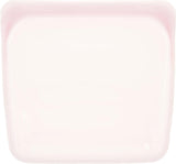 Stasher Bag, wiederverwendbar, Premium-Silikon-Lebensmittelbeutel, Sandwich-Beutel, transparent, langlebig, ofenspülmaschinenfest, gefriergeeignet, umweltfreundlich, auslaufsicher, 828 ml, Aufbewahrungsboxen für Lebensmittel, Naty Shop Rosenquarz
