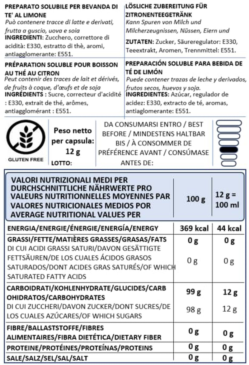 Caffè Vulcanus – 60 Kapseln Teemischung, Geschmacksrichtung: Englischer Tee, Pfirsichtee, Zitronentee und Beerentee – Kapseln kompatibel mit Nescafe Dolce Gusto