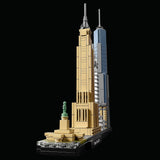 LEGO Architecture New York City-Set, Skyline-Modellbausatz mit World Trade Center und Freiheitsstatue, Kunsthandwerk für Erwachsene, Heim- und Bürodekoration, Geschenke für Frauen und Männer 21028 Bausets Besuchen Sie den LEGO-Store