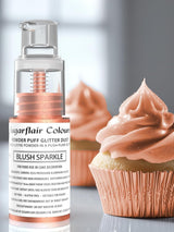 Sugarflair Pump Powder Spray, Glitter, Blush, Glitter – Lebensmittelfarbe für Kuchen, Aerosolfreies Spray für Kuchen, Muffins und mehr – 10 g