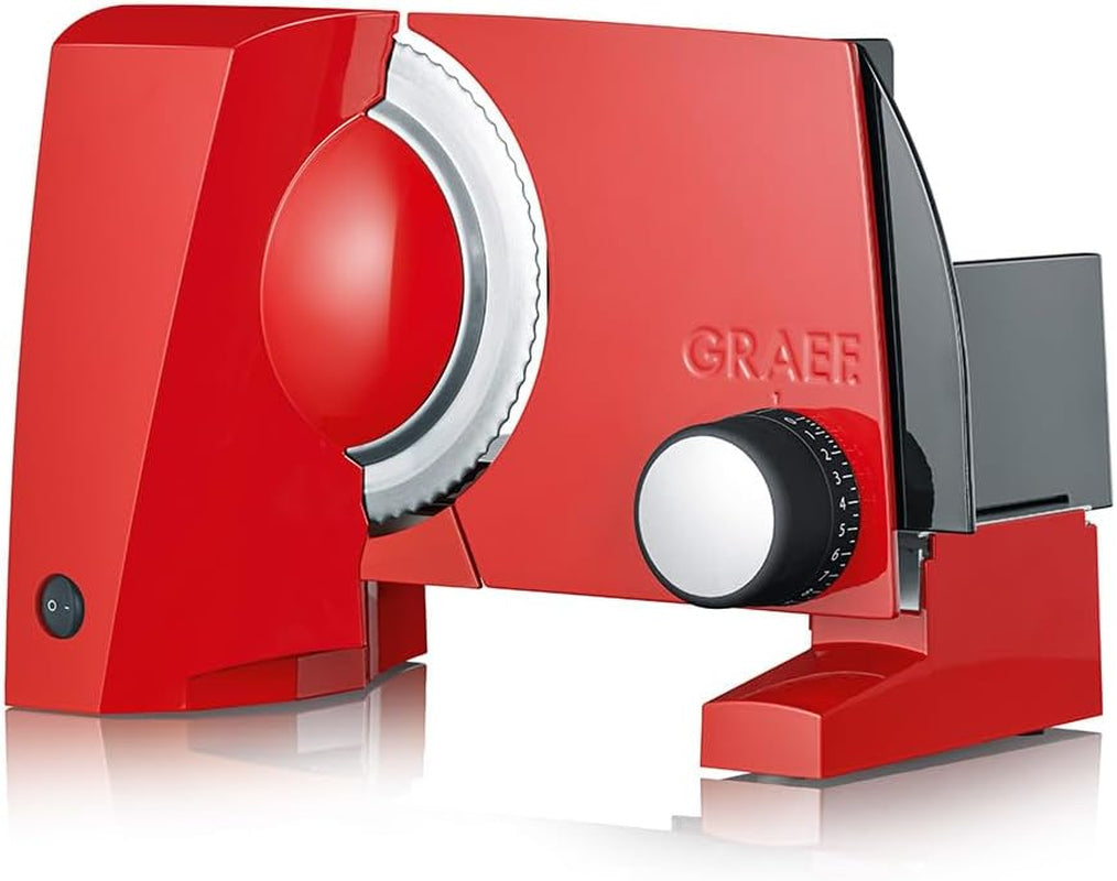 GRAEF Sliced Kitchen S10002, Universalschneider Rasnite und Allesschneider Naty Shop Red