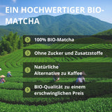 | Matcha Bio-Pulver 100 g | Grüntee-Matcha-Pulver in Zeremonienqualität | 100 % natürlich und hochwertig | Entgiftender Tee | Kompatibel mit Matcha-Set, Stiel, Schale und Glas.