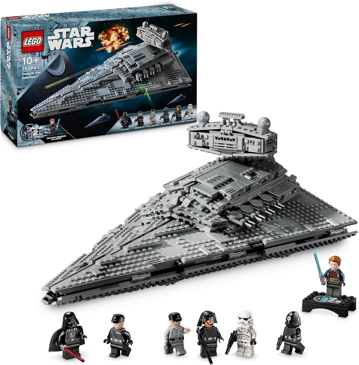 LEGO Star Wars Imperialer Sternenzerstörer, Raumschiff-Set, Bauspielzeug, Darth Vader und Cal Kestis Spielset, Geburtstagsgeschenk für Jungen, Mädchen und Fans 75394 Bausets Besuchen Sie den LEGO-Store Standardtitel