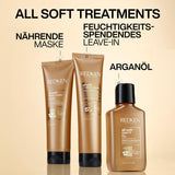 Redken Haarmaske für trockenes und sprödes Haar, revitalisiert und spendet Feuchtigkeit, mit Keratin-Komplex und Arganöl, All Soft Heavy Cream, 1 x 250 ml Naty Shop Haarmaske
