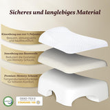SAHEYER Seitenschläferkissen mit Arm, ergonomisches orthopädisches Kissen, Nacken- und Schulterkissen aus Memory-Schaum, Nackenkissen mit mehreren Winkelarmen für viele Schlafpositionen (weiß) Zervikale orthopädische Kissen Naty Shop