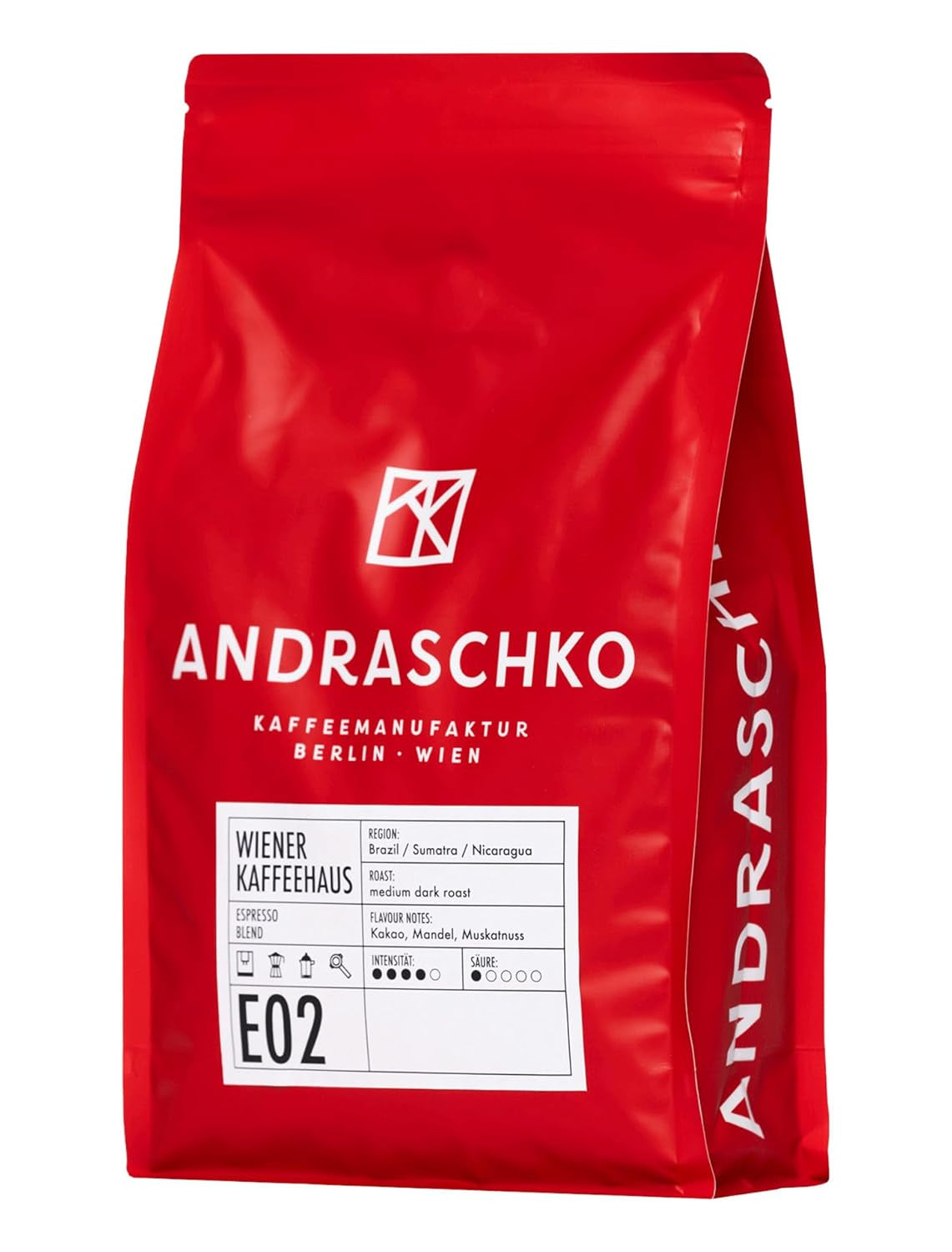 Espresso Bohnen - Wiener Kaffeehausmischung Espresso Blend - milde Röstung mit 100% Arabica aus 7 Herkunftsländern - frisch in Berlin geröstet - 1kg