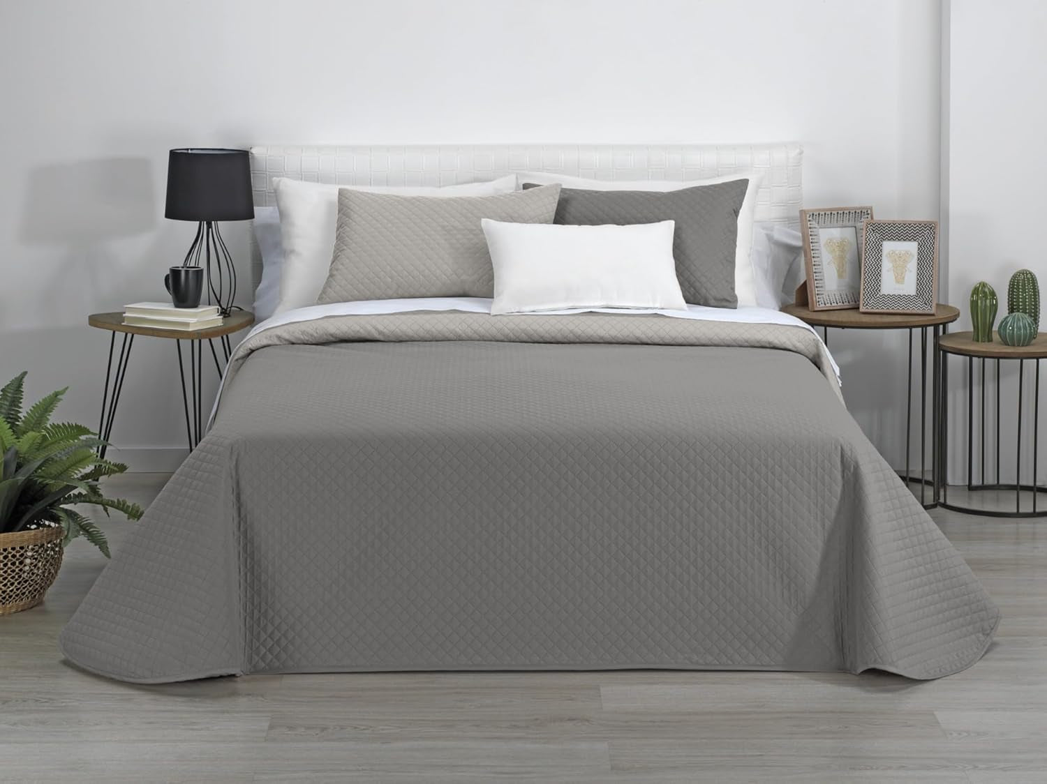 Estoralis | AVA | Wende-Boutique-Steppdecke | Für alle Jahreszeiten | Farbe - Beige/Taupe | Für Bett 80/90 cm. Bett. (180 x 270 cm. Ancho X Alto) | Steppdecke Quilts und Quilts Naty Shop Standardtitel