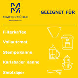 Martermühle Santos Kaffeebohnen 1kg mild I Arabica I Aroma: Mandel, Süsslich Milde I Ganze Kaffee-Bohnen schonend geröstet, säurearm