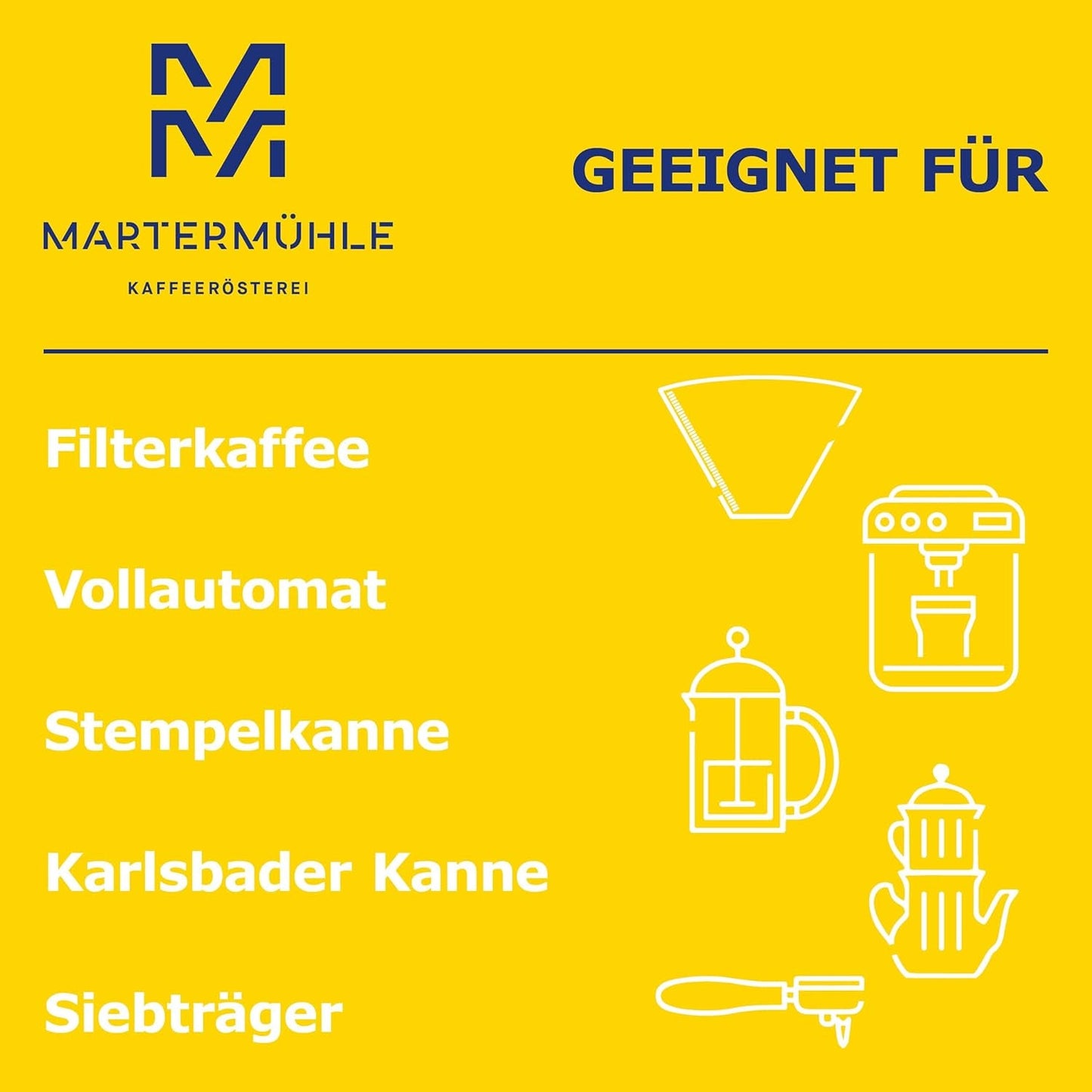 Martermühle Café Crème Kaffeebohnen 500g mittelkräftig I Arabica I Geschmacksrichtungen: Brauner Zucker, Haselnuss, Schokolade I Ganze Kaffeebohnen schonend geröstet, säurearm