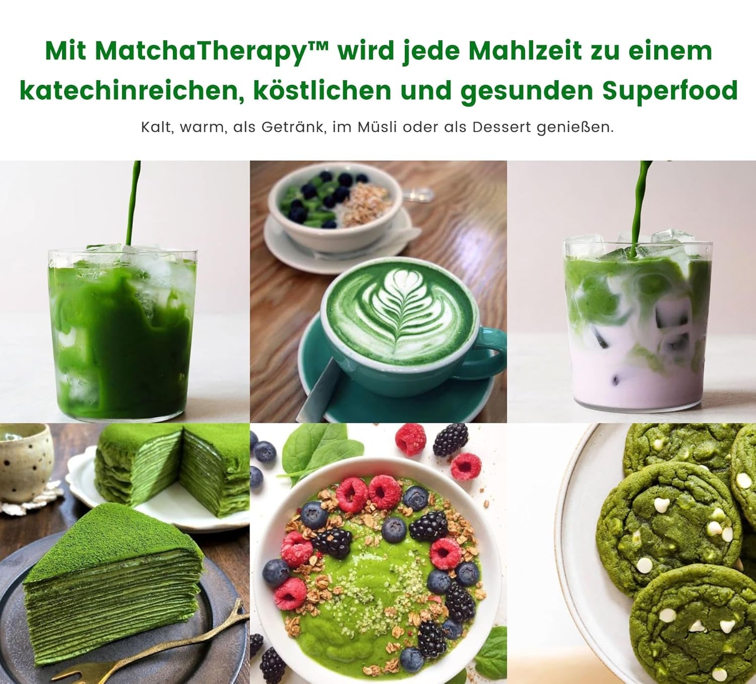 Matcha-Therapie 30+ | Bio-Matcha-Teepulver | 60 g | Mit einem nachgewiesenen Gehalt von mindestens 30 mg/g Catechin EGCG | Unterstützt das Immunsystem und das Energieniveau | Zeremonielle Qualität | Grüner Tee aus Japan