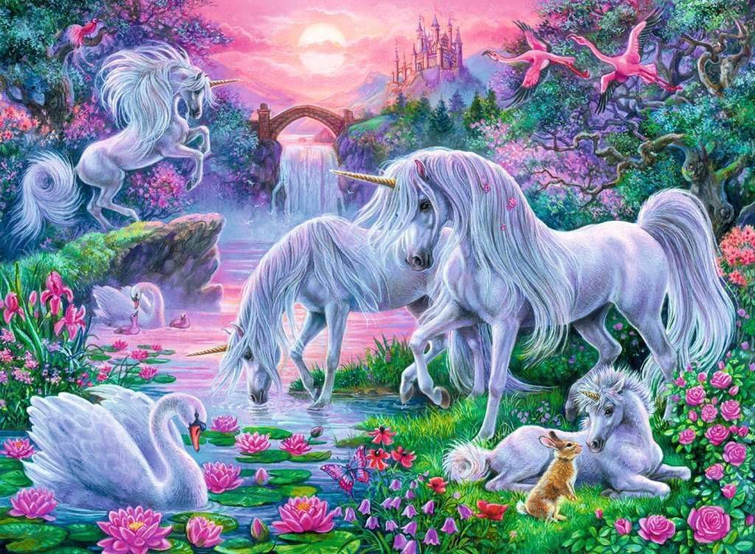 Ravensburger Puzzle für Kinder – 10021 Einhörörner Im Abendrot – Fantasy-Puzzle für Kinder ab 7 Jahren, mit 150 Teilen im XXL-Format Puzzle Naty Shop