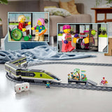 LEGO City Personen-Expresszug, ferngesteuertes Zugset, Eisenbahnspielzeug mit Scheinwerfern, 2 Waggons und 24 Gleiselementen, Geschenk für Kinder, Jungen und Mädchen 60337 Bausets Besuchen Sie den LEGO-Store