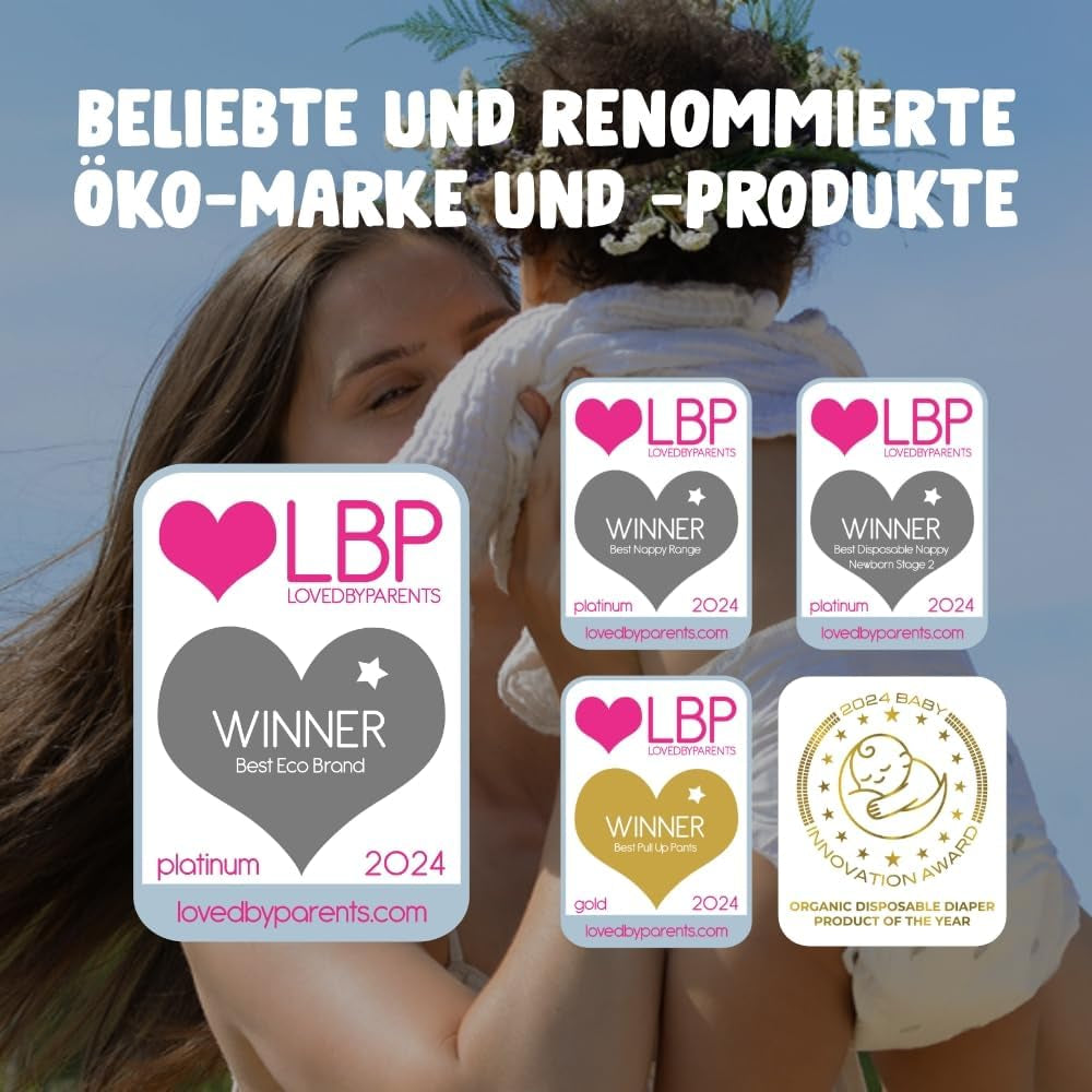 Eco Diapers Eco by Naty Baby Eco Diapers – hochwertige Bio-Windeln, umweltfreundlich, aus pflanzlichen Materialien, ideal für empfindliche Babyhaut (Größe 5 – 80 Stück)